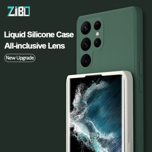 เคสโทรศัพท์ซิลิโคนเหลวดั้งเดิมคุณภาพสูงกว่าสำหรับ Samsung S25 S24 S23 FE S22 S21 S21 Plus Ultra Note 20 Ultra S25 Ultraฝาครอบนุ่มแบบกันกระแทกปลอกหุ้มเลนส์ป้องกันการป้องกันแบบรวมทุกอย่าง