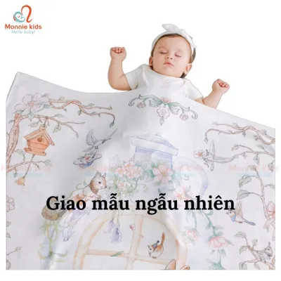 Chăn làm mát rayon Bubble Tree 110x140cm cho bé mền đắp trẻ em lụa băng thoáng mát - Monnie Kids