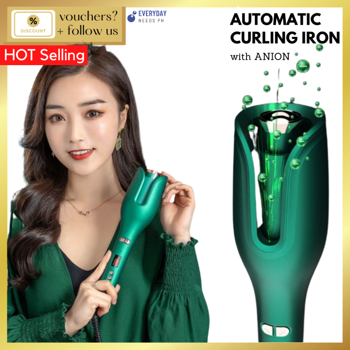 HAIR CURLER Automatic [ HIGH QUALITY ] with Anion to make hair healthier best curler hair in the market top curling iron for hair Hair Styling Tools Magic Roller Curling Iron MULTI - FUNCTION for professional and personal use
