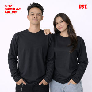 Kaos Polos Tangan Panjang Combed 24s Jumbo S-4XL Pria Wanita | DST