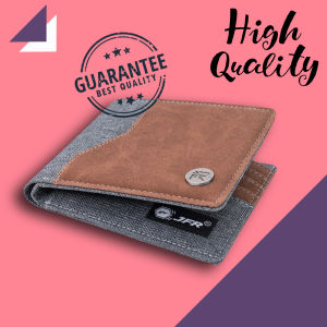 Dompet Pria Cowok Distro Kombinasi Bahan Kulit Kanvas PU Strand Dompet Cowok Branded Murah Keren