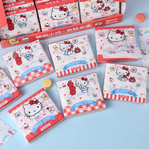 Kawaii Sanrio Hello Kitty My Melody Cinnamoroll Printed Paper Student Pouch Portable Tissue Napkin Paper Towel Stationery Gift