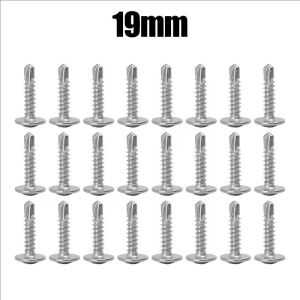 100Pcs Self-Tapping Sheet Metal Screws 410 Stainless Steel Truss Head High-Strength Quick Tapping Tek Screws Lath to Metal