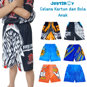 Celana Pendek Anak Laki Laki Motif Kartun 3 - 14 Tahun Full Printing