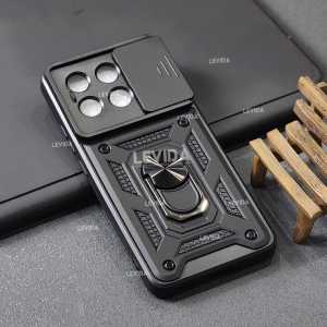 Poco X6 5G Poco X6 Pro Case Robot Ringstand Slide Kamera Poco X6 5G Poco X6 Pro