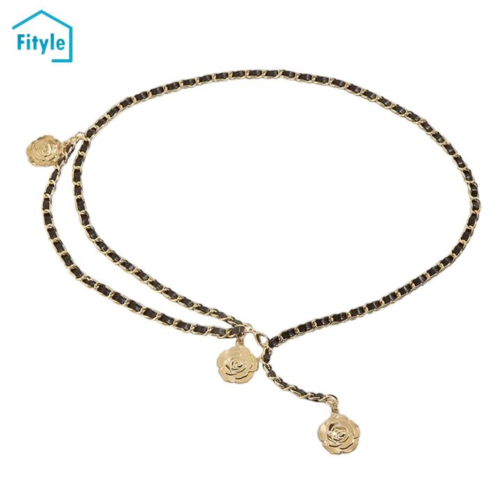 Fityle Women Waist Chain Belt Body Belly Chain Leather Strap High