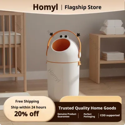 Homyl Easy to Clean Diaper Pail Odor Locking Diaper Pail Sealed Baby Trash Can