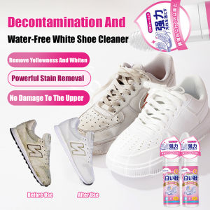 White Shoes Cleaner Kit Waterless Stain Remover for Sneakers Mesh Shoes Anti-Yellowing Whitening Instant Cleaning Foam with Brush White Shoes Cleaner Waterless Sneaker Cleaner