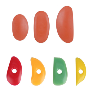 3/4/7Pcs Clay Texture Ribs Pottery Foot Shapers Pottery Clay Trimming Tool Pottery Sculpting Tool for Smoothing Shaping