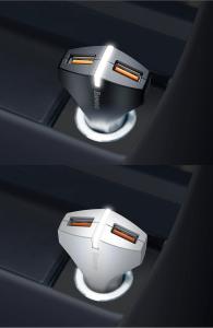 Baseus Dual USB PORT Fast Car Charger