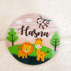 Hiasan Dinding Custom Nama Kamar Anak Souvenir Kado Ulang Tahun Wisuda