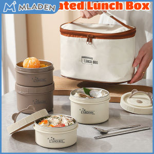MLADEN Stainless Steel Insulated Lunch Box Multi-layer Insulated Lunch Bag Sealed Portable Food Container