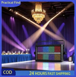 Strobe Light (8 segments) 200W RGB LED Marquee Flashing Stormy Wash Dynamic Lights with DMX512 for Party Wedding Club KTV Events