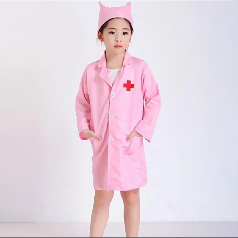 ชุดแฟนซีสำหรับเด็ก 【Leaf-Hu】COD‍️‍️ชุดหมอเสื้อหมอ เสื้อกาวน์หมอ สวมบทบาท pretend toy ของเล่นเด็ก