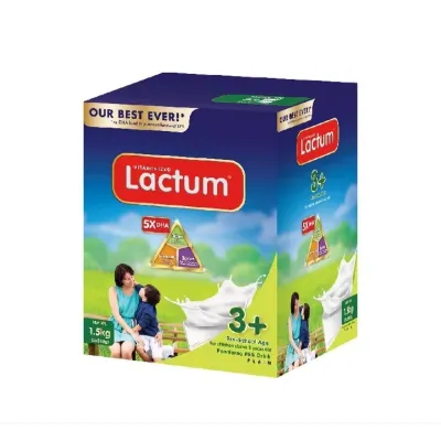 Lactum 3+ Plain Powdered Milk Drink flr Children 3yrs Old Above 1.5kg
