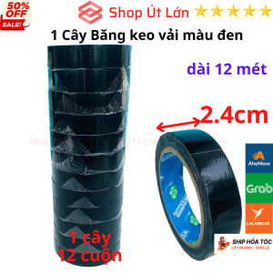 Băng keo vải màu vàng rộng 3.5cm dài 12 mét mỗi cuộn lõi giấy 3mm - 1 cây có 8 cuộn - Shop Út Lớn