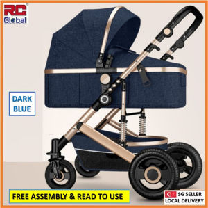 RC-Global Baby Strollers / Prams / Foldable pram / High-view / Landscape Stroller Pram Folding Baby Carriage / detachable basket / Heavy Duty stroller