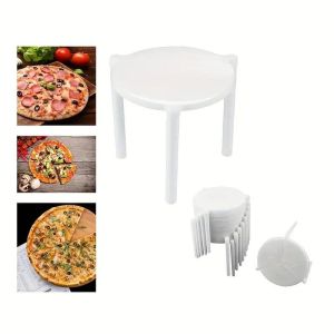 100pcs Pizza Saver Stand Plastic Tabletop Pizza Tripod Stack Disposable White Pizza Saver