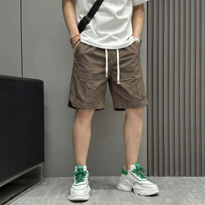 Short for Men with Pocket Drifit Casual Running Shorts Solid Color Simple Loose Shorts 667