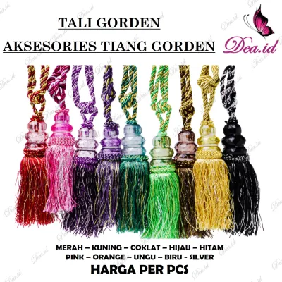 Tali Gorden Elegan dengan Tassel Kristal Warna-Warni