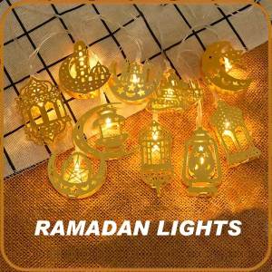 Ramadan Lights Decorations Moon Star Led String Lights EID Mubarak Ramadan Kareem Decor for Home Eid Al-Fitr Event Party Decor