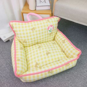 Pet Sofa Bed Cozy Plush Warm Nest Four Season Universal Pets Cat Dog House Soft Cushion Lounge Katil Haiwan Peliharaan