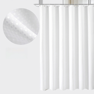 GORGE Waffle Weave Shower Curtain Solid Color Mildew-Proof Shading Curtain  Quick-Dry Partition Curtain Bathroom Supply
