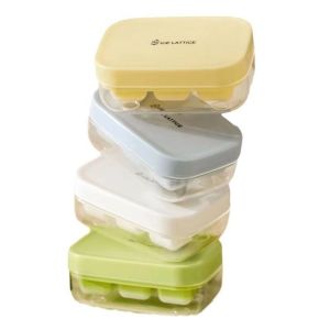 LUSIT Easy Release Ice Tray Mold Food Grade Silicone Press Type DIY Ice Maker Ice Cube Tray Fashion 6Grid Press Ice Cube