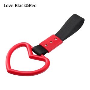 Multi Color Car Rear Bumper Warning Loop Round/Love JDM Interior Pull Ring Subway Bus Handle Strap