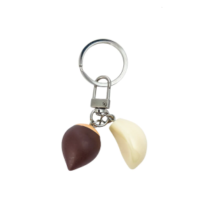 Rubber Roasted Chestnut Keychain Miniature Simulation Artwork For Everyday Use Functional Decorative Accessory