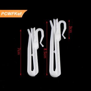【PCWFKef】 10 cái rèm treo móc vòng cửa sổ Trắng nhựa rèm móc cho văn phòng Nhà Phụ kiện Rèm 7cm 8.5cm