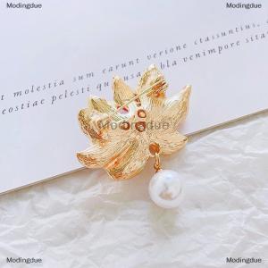 [COD] Modingdue New Chinese Style Lotus Brooch Imitation Pendant Pink Flower Plant Pins Womens Banquet Clothing Jewelry Accessories Gift