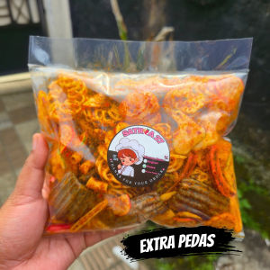 kerupuk seblak 250gram campur mix seblak beton/kerupuk jengkol/kerupuk rafael/kerupuk bawang gurih pedas