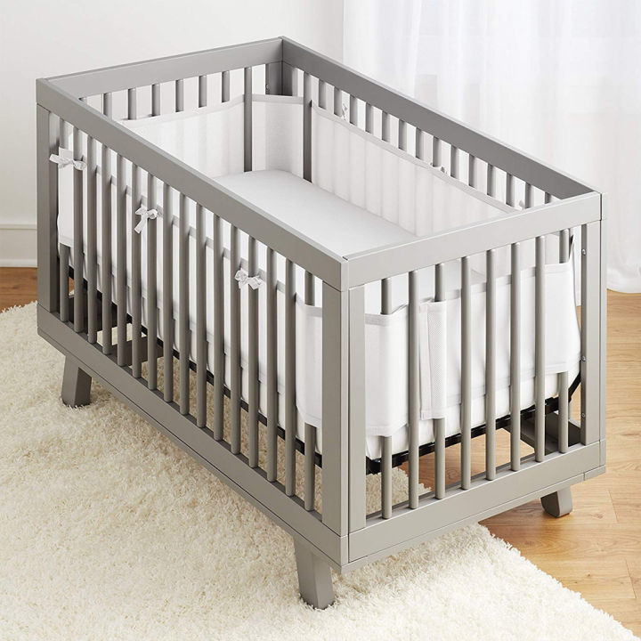 Crib Bumper Pads Breathable Baby Mesh Breathable Mesh Crib Bumper