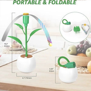 Fly Repellent Fan Food Cover Tabletop Bug Deterrent No Chemical Quiet Soft Blades Usb Rechargeable Patio Kitchen Dining