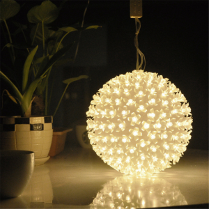 20CM LED Cherry Blossom Peach Flower Ball Lights Lamp AC220V EU Plug Holiday Christmas Wedding Party String Lights