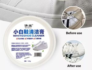 Cream Pembersih Sepatu Bonus Spons White Cleaner Shoe Krim Sepatu Tanpa Bilas 120gr