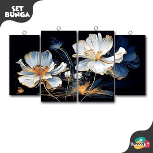 TENNESY Hiasan Dinding Aesthetic 1 Set Bunga Botanical Flowers Wall Decor Pajangan Kamar Rumah