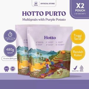 Hotto Purto 2 Pouch (32 sachet) Multigrain with Purple Potato