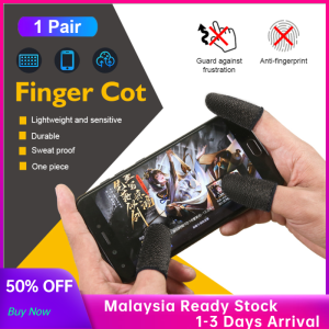 Sarung tangan gaming 1 Pair Anti-sweat/Non-slip/High-sensitivity Gaming fingertips Game Finger Sleeve Controller Breathable Sensitive Touch Screen Professional Gaming Finger Cot