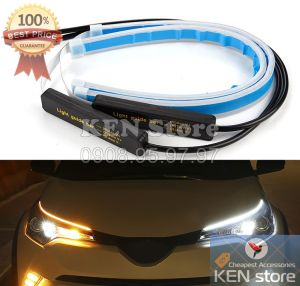 Dây led audi tích hợp demi và xi nhan chạy đuổi có thể uốn cong làm đèn đi ban ngày đèn daylight DRL 30cm 45cm 60cm