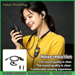 Vodool Dual PTT G Type K Head Earpiece Headset for Kenwood Baofeng 888S TYT Radio