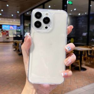 Clear Space Transparent Airbag Shockproof Silicone Phone Case Cover For iPhone 17 16 15 14 13 12 11 Pro Max XR X Xs 8 7 Plus