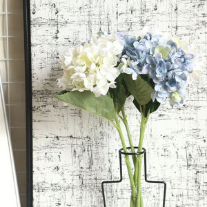 Cutora จำลองไฮเดรนเยียดอกไม้ประดิษฐ์ DIY แต่งงานดอกไม้ปลอมตกแต่งผนังตกแต่งบ้านดอกไม้เฟอร์นิเจอร์สไตล์ยุโรปห้องนั่งเล่นตกแต่งอุปกรณ์ถ่ายภาพดอกไม้ปลอม (1ชิ้น46เซนติเมตร))