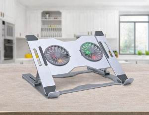 Semiconductor refrigeration cooling bracket foldable and portable Seven-position Adjustable Full Aluminum Alloy Laptop Stand