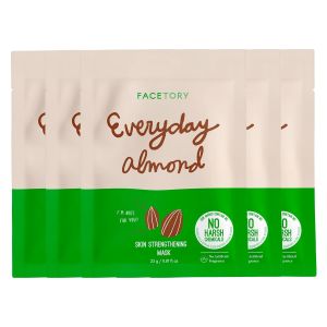 FACETORY Everyday Acai Korean Face Mask with Antioxidants 5 Pack Sheet Mask with Acai Berry Extract Strengthens Skin Barrier Rejuvenating Natural & Gentle K Beauty