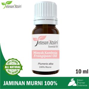 minyak atsiri bunga kamboja murni frangipani pure essential oil aromatherapy therapeutic grade diffuser humidifier burner aromaterapi esensial essensial esential tanpa campuran TETESAN ATSIRI 10ml 30ml 50ml