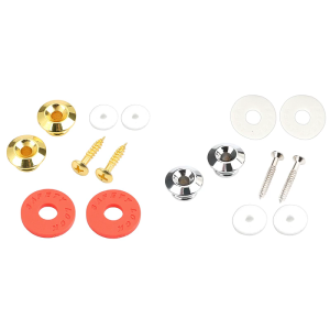 Metal Guitar Strap Lock Buttons Flexible Silicone Straps Guitar Strap Fasteners for Electric Acoustic Bass Ukulele