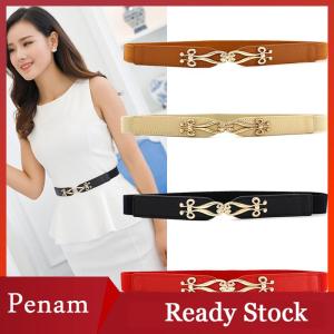 [PAM] Fashion Elastic Waistband Elegant Cummerbund Women Dress Buckle Belt Strap Waist