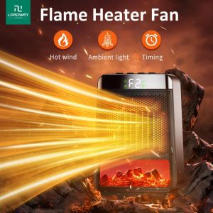 LORDWEY Electric Heater 1000W Portable Heating Fans Hot Air Blower PTC Fan Heater Constant Warmer Fan Heater for Bathroom Home Office